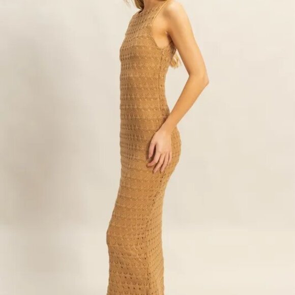 ✨NWT HYFVE Sleeveless Crochet Open Back Maxi‎ Dress - Picture 2 of 5